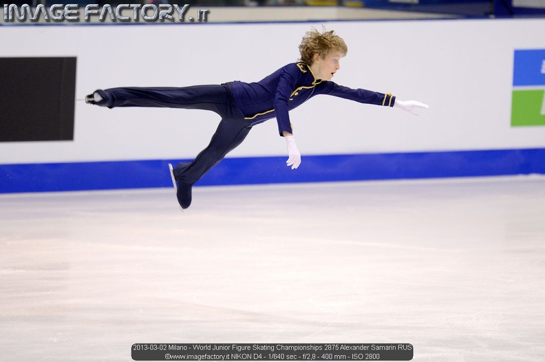 2013-03-02 Milano - World Junior Figure Skating Championships 2875 Alexander Samarin RUS.jpg